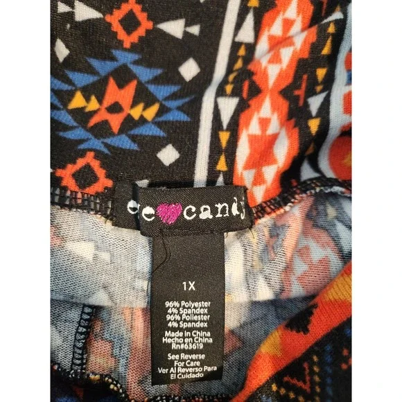 Boho Pants Womens 1X Beige Retro Wide Leg Pull On Lounge Hippie Stretch - Picture 8 of 8